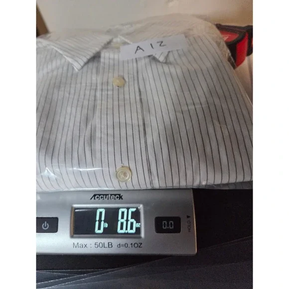 EXPRESS Men's Striped Button Down Long Sleeve Dress Shirt - Picture 9 of 9